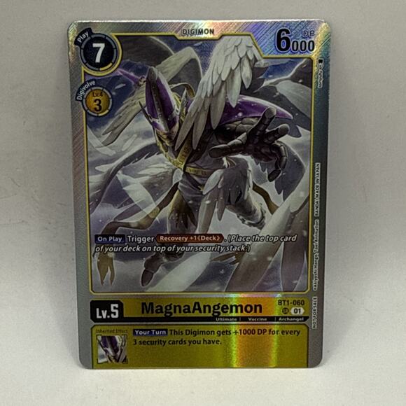 MagnaAngemon BT1-060 Blast Ace Double Pack Promo LP Digimon Card - Picture 1 of 2